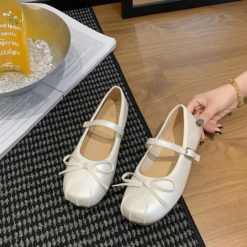 Ballet Single Shoe Girl 2025 New Summer Korean Version French Retro Gentle Fairy Casual Flat Mary Jane Shoes