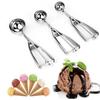 Stainless Steel Ice Cream Scoops, Perfect for Ice Cream, Potato Salad, and Meatballs, Convenient to Clean, Available in 3 Sizes, Suitable for Kitchens