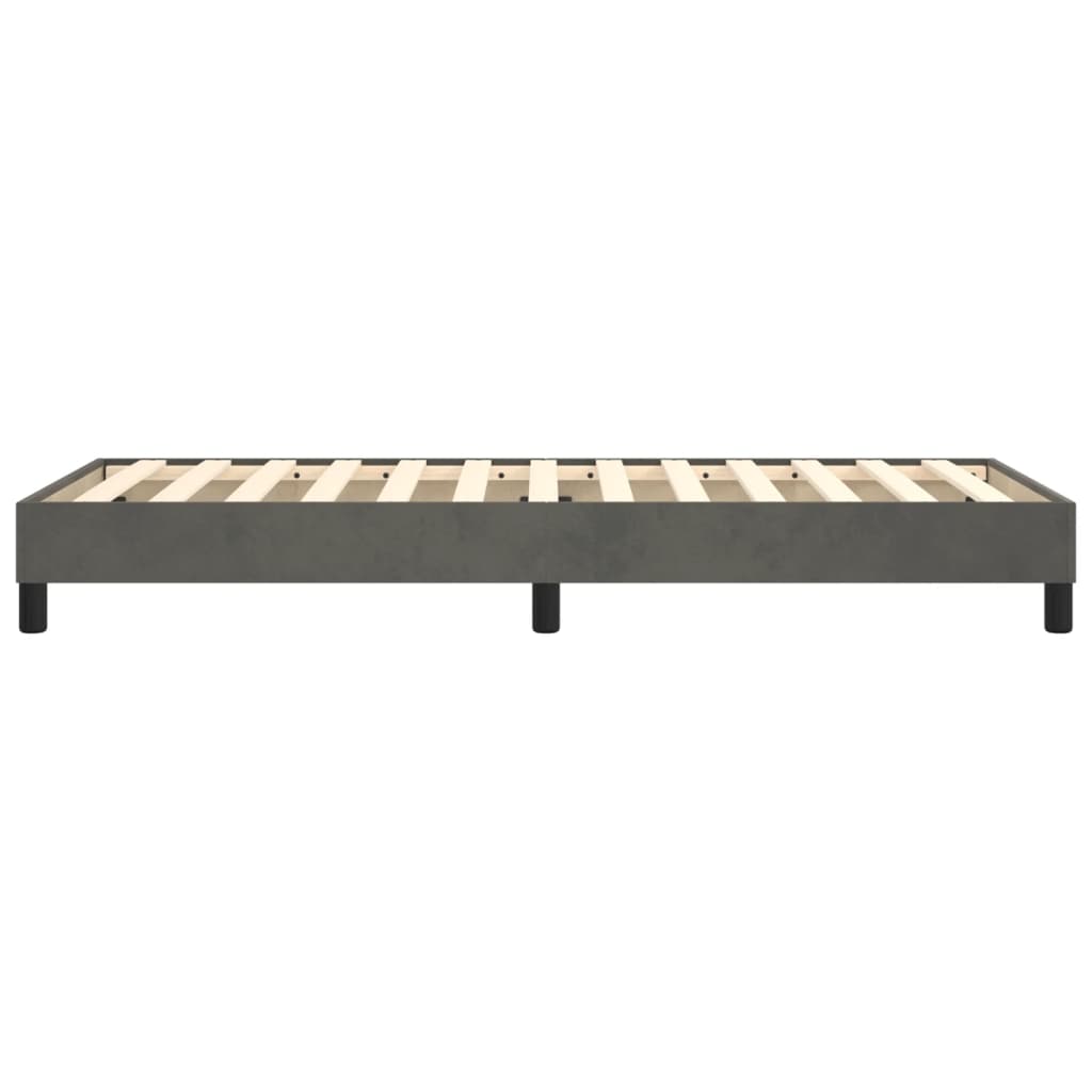 Box Spring Bed Frame Dark Grey 80 x 200 cm Velvet