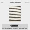 Zwow Black Rice Stripe Double-Sided Velvet Throw Blanket for Sofa or Bed  