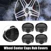 4pcs 63mm 66mm Wheel Center Hub Caps Hubcaps Covers Universal for Car Black