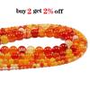 4/6/8/10/12mm Natural Orange Banded Agat Natural Stone Round Beads For Jewelry Making DIY Bracelet Necklace Earring 1strand/lot