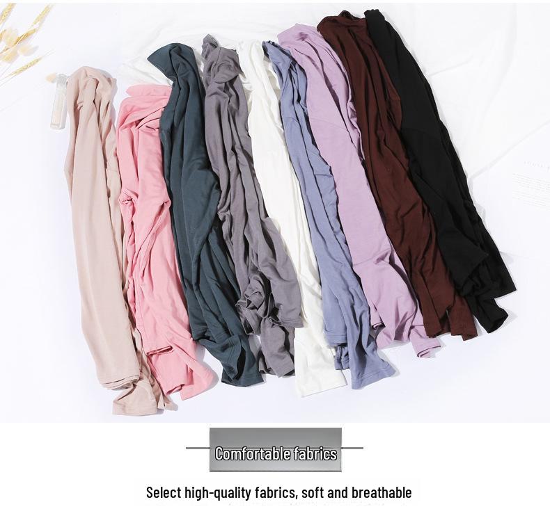 Women's Black Half-High Collar Long-Sleeve Shirt - Korean Style, 2025 Spring/Autumn