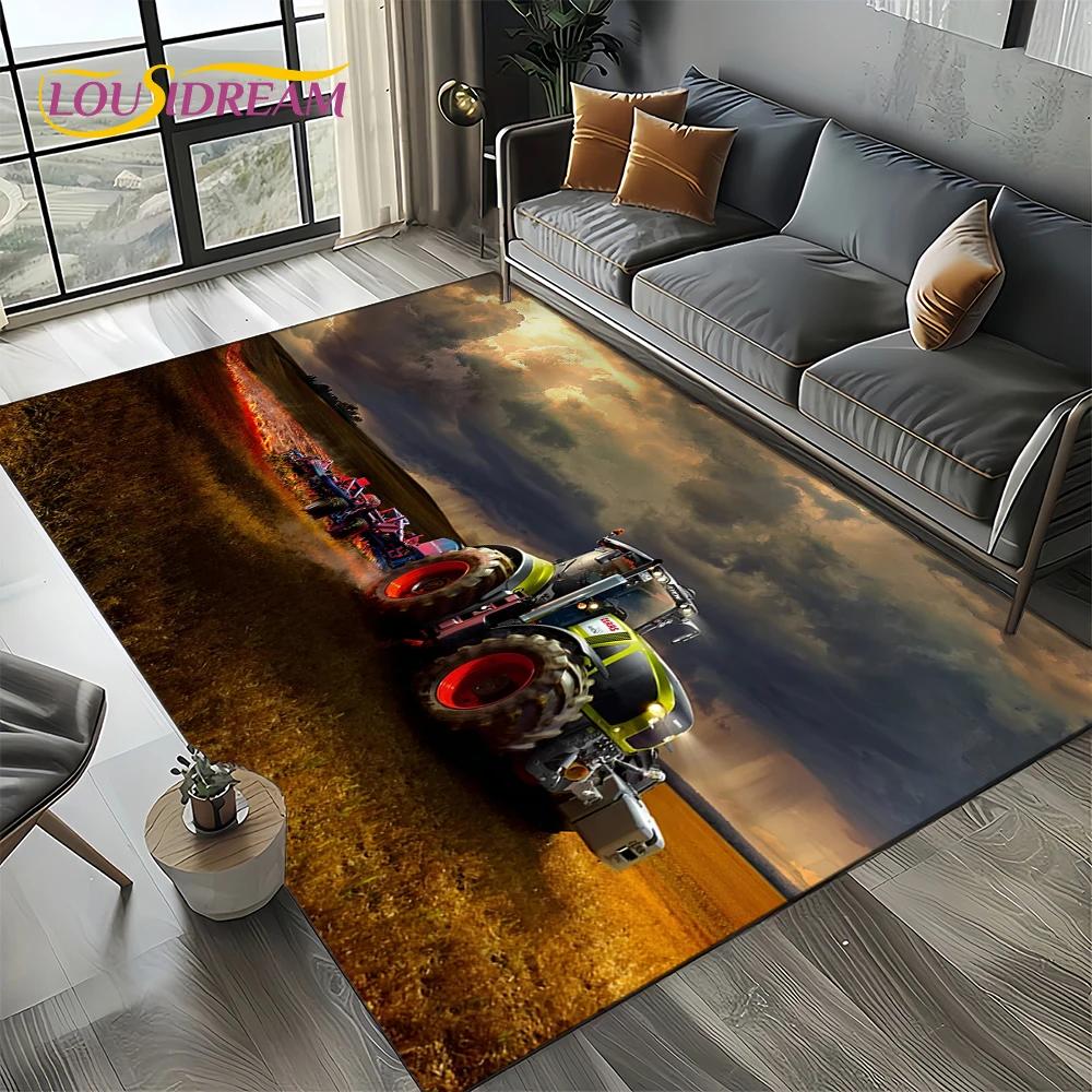 Retro Truck 3D Tractor Car 27 Style Carpet Rug for Living Room Bedroom Home Sofa Decoration,Kid Area Rug Non-slip Floor Mat Gift