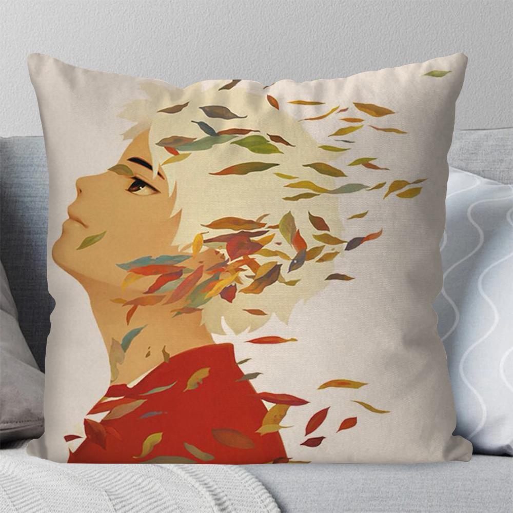 1 Stück Big Fish And Begonia Animation Kissenbezug Quadratisches Kissen Schlafzimmer Sofa Freizeit Komfort Auto Wohnzimmer Heimdekoration 40X40