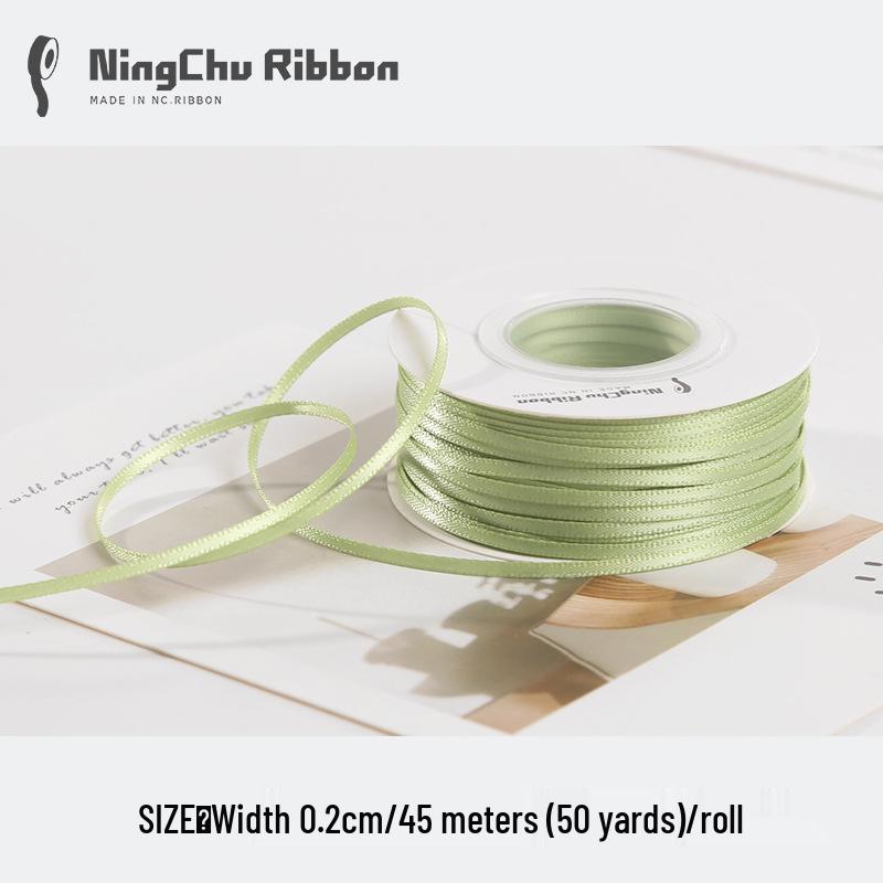2mm Double-Sided Satin Ribbon Bookmark for Wedding Bows and Gift Wrapping