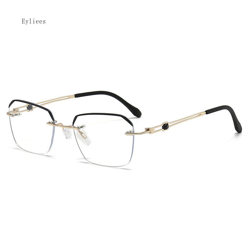 Fashionable High-definition Anti Blue Light Reading Glasses Rimless Men Women Far Sight Eyewear Ultralight Presbyopia Eyeglasses