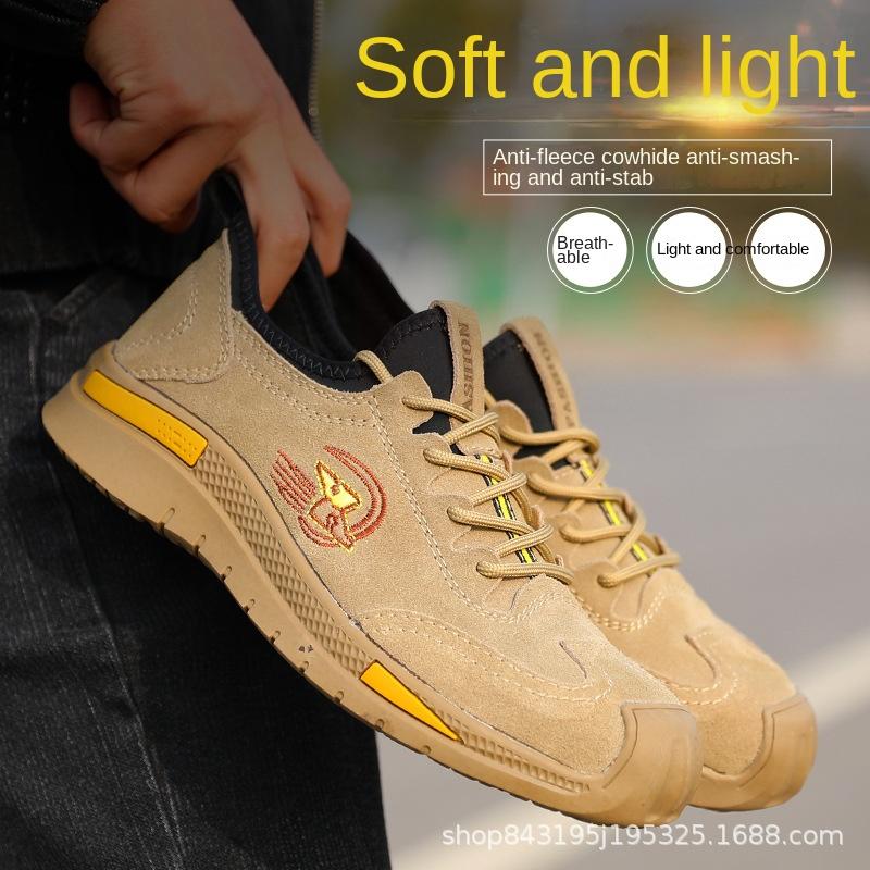 Safety Shoes Men's Safety Shoes Anti-Smashing and Anti-Penetration Steel Toe Cap Comfortable Breathable Work Shoes