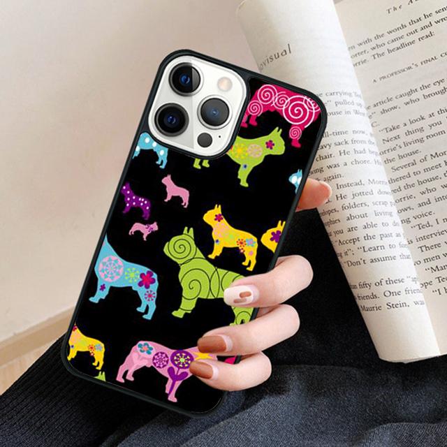 Cute French Bulldog yoga Phone Case Back Cover for iPhone 17 Air 16 15 14 13 11 12 Pro Max Plus Fundas Coque