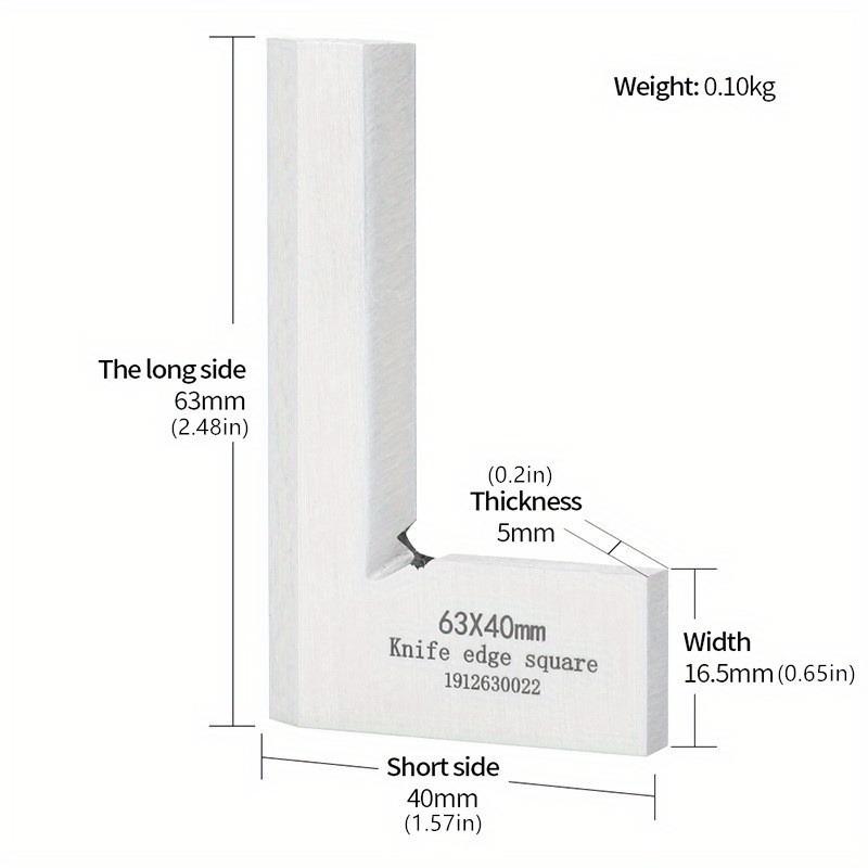 Угловая линейка-угольник Г-образной формы, широкий клинок, угловая линейка-угольник 90 градусов, линейка-угольник