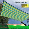 Colorful Striped Sun Shade Net High-Density Breathable Mesh Sunshade Sails Tent For Patio Garden Camping Sun Shade Net