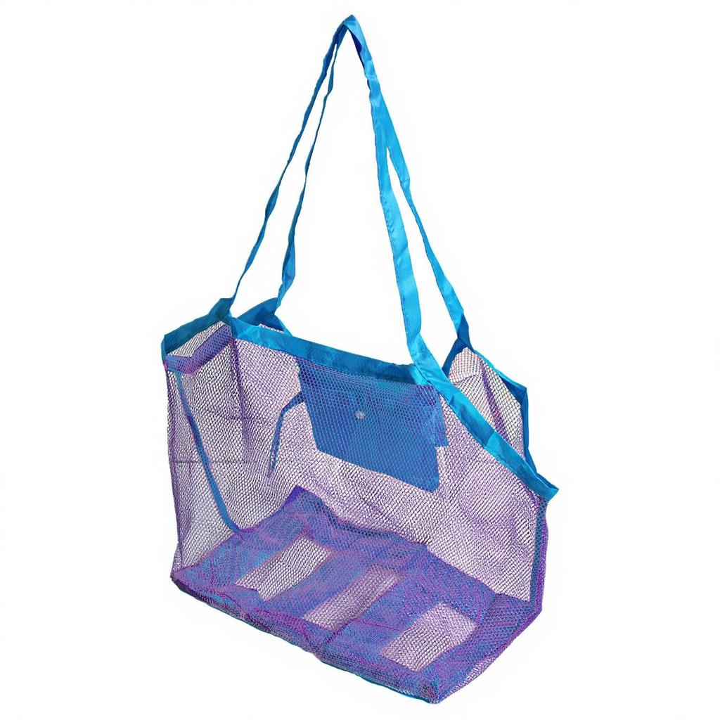 Portable Foldable Mesh Beach Bag for Kids' Sand Toys