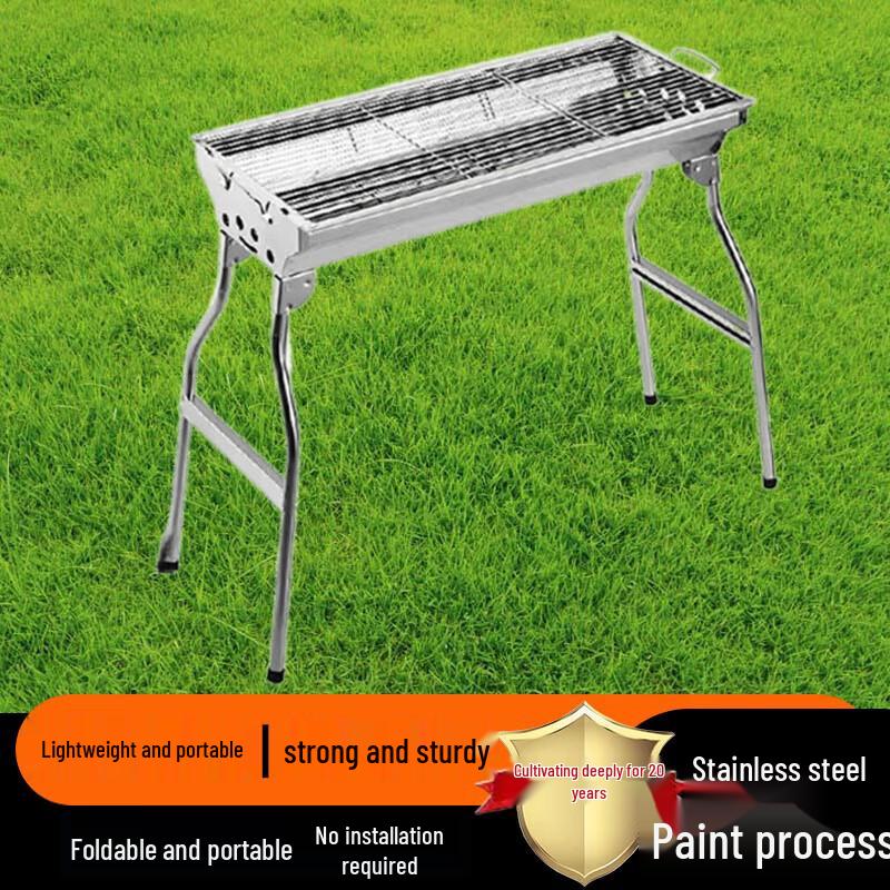 Portable Folding Stainless Steel Charcoal BBQ Grill