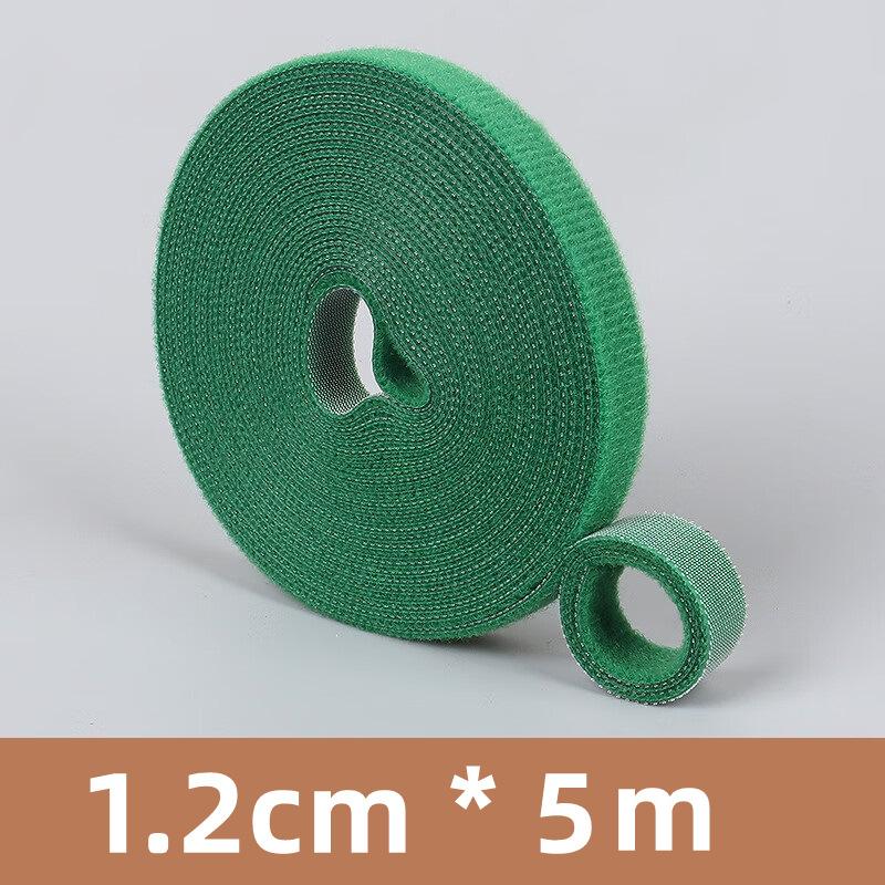 

Nylon Plant Bandage Ties Black Green Garden Twine Plants Tie Velcro Fastener Tape Garden Hook Loop Bamboo Cane Wrap Support 5M 1 roll (5m) зелёный