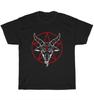 Baphomet Goat Head Satanic Pentagram Occult Gothic T-Shirt