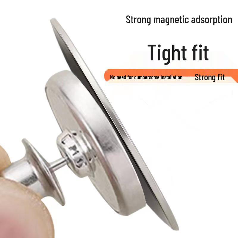 Magnetic Shower & Bed Curtain Buckle Set: Large, Nail-Free, Hidden Fasteners, Double Buckle Design, No-Sew Attachment