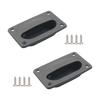 Boat Compartment Pull Handle Set of 2, Flush Mount Recessed Door Pull with Screws for Cabinet Doors and Access Panels