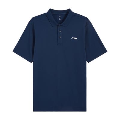 Polo Sportif Uni Simple Logo Lettre Décontracté Respirant Confortable Hauts Unisexe Guangdong-Bleu APLU803-3