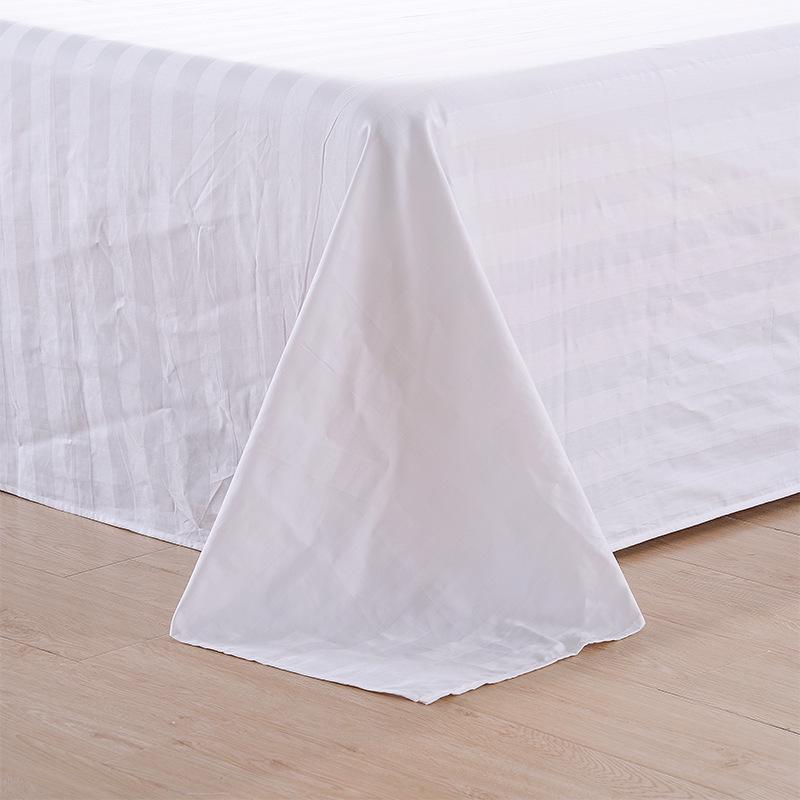 100% Cotton Sateen Stripe High Density Bed Sheet Set - Extra Thick Fitted Sheet