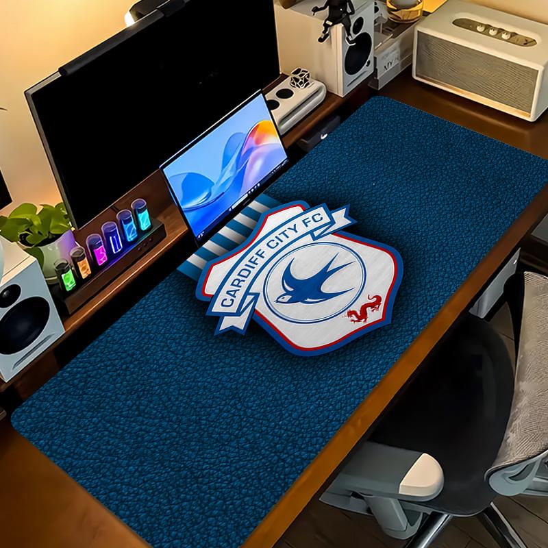 Cardiff City F.C Print Cushion Non-slip Laptop Tablet Big Mousepad XXL Mat Mini PC Playmat With Lock edge