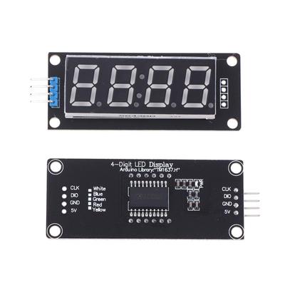 Tm1637 0,56 Zoll 4-Bit LED Digitalröhrenanzeige 7-Segment-Anzeigemodul LED Elektronische Uhr Anzeigemodulplatine für Arduino
