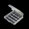 2pcs Universal Battery Storage Boxes for AAA/AA Plastic Storage Box Cover for Battery Transparent Battery Organizer Container