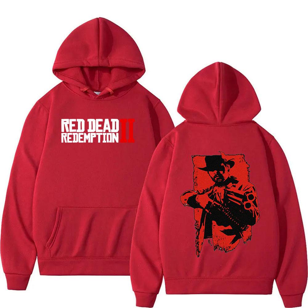 Red Dead Redemption 2 Arthur Morgan Hoodie Herren Damen Retro Gothic Pullover Sweatshirt Lässige Mode Übergroßer Kapuzen-Streetwear