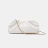 New White Cloud Pleated Bag Fashi Chain One-Shoulder Crossbody Bag French Elegant Dinner Clutch