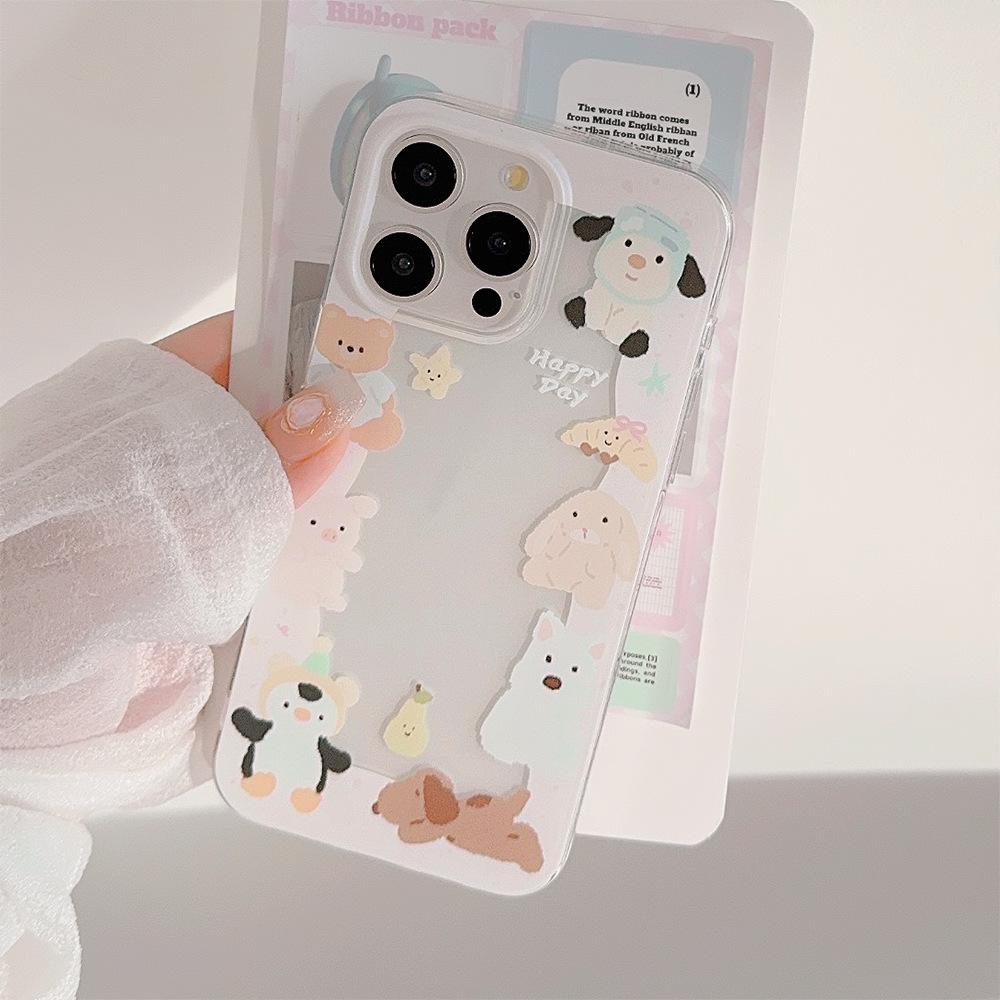 Children's Fun Pink Animal IPhone 16 IPhone 14 Promax Suitable for 15 Cute 11 Soft 14