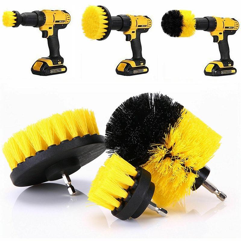 Premium 360 Grad Turbo Power Scrub Badezimmer Bodenfliesen Reinigungsbürsten-Set für Bohrer-Set