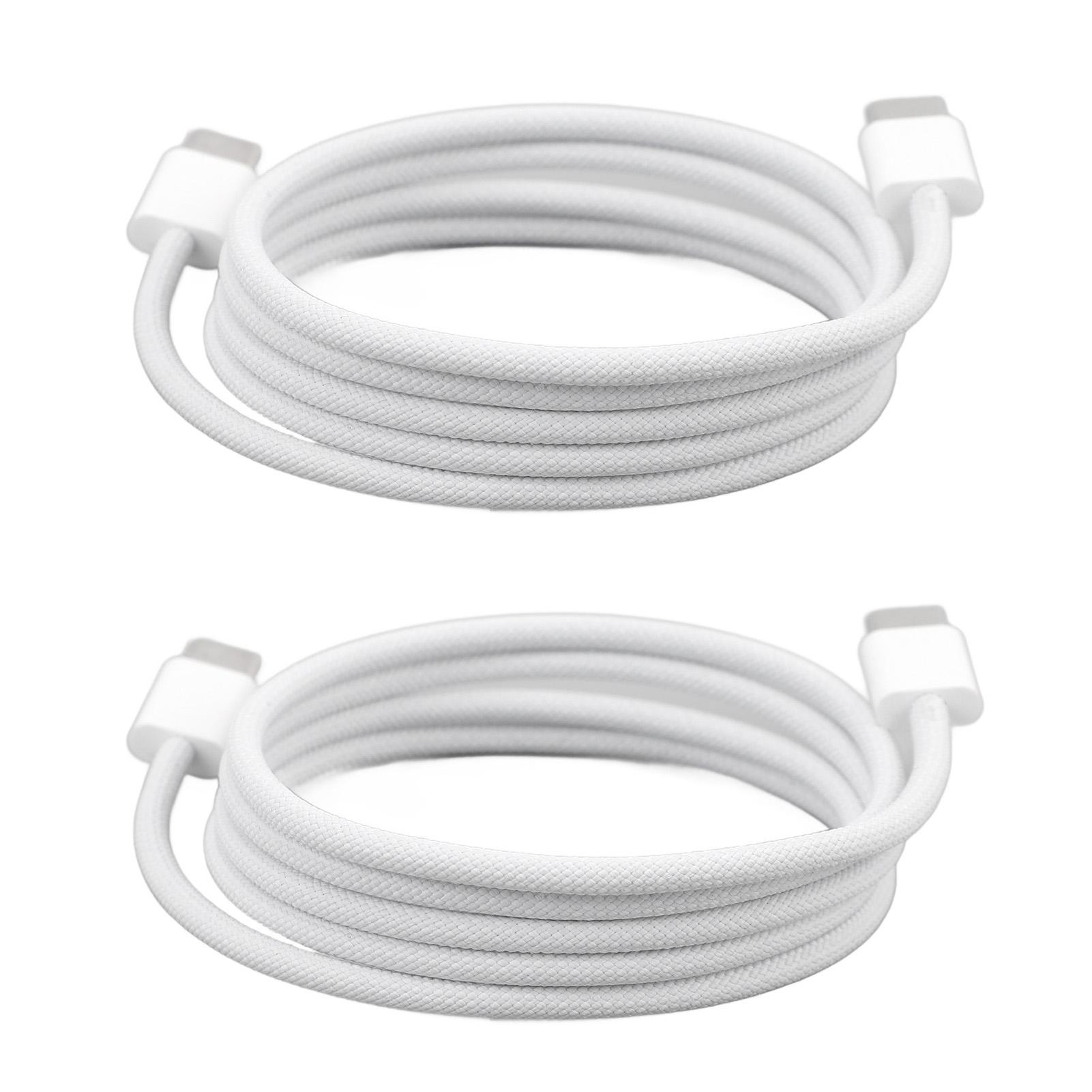 

2PCS 3.3FT USB C to USB C Cable 60W Nylon Braided Fast Charging USB Type C Charger Cable for IOS 15