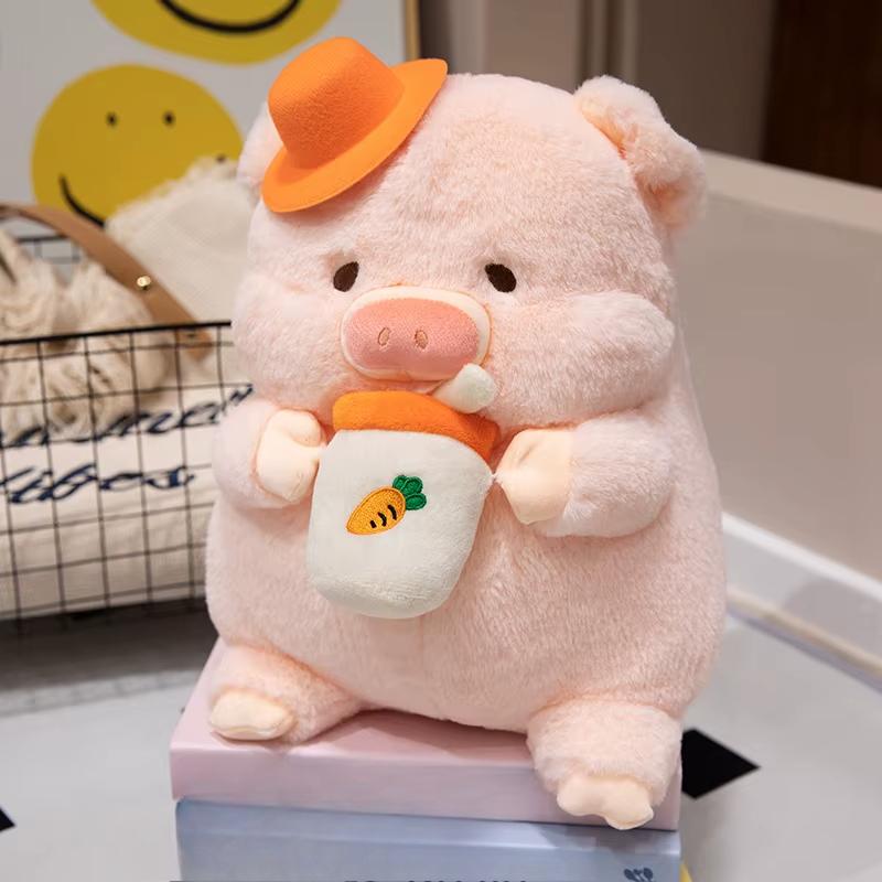 New 35/45cm Stuffed Animals Toys Fruits Tea Pig Grape Cherry Carrot Super Soft Dolls Girls Boys Birthday Gifts Home Decor