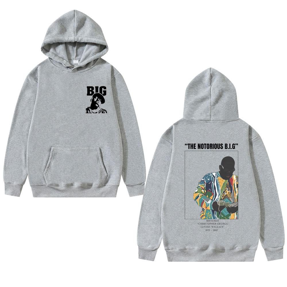 Hot Sale The Notorious Big Hoodie Biggie Smalls Double Sided Print Pullover Men Women Fashion Hip Hop Oversized Hooded Tracksuit