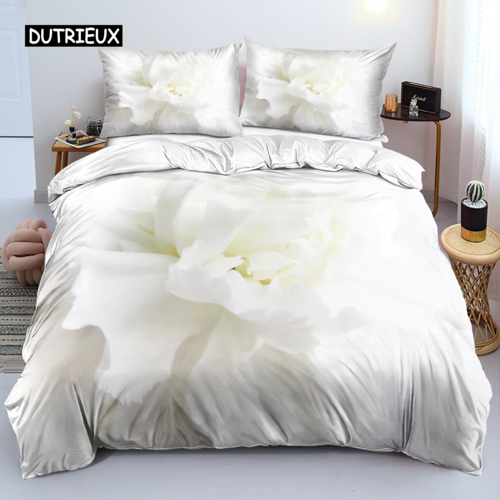 3D design Květiny Soupravy povlaků na přikrývky Ložní prádlo Souprava na přikrývku/přikrývku Povlaky na polštáře 220x240 Velikost Černá Bytový textil