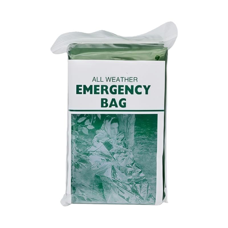 

Portable Emergency Sleep Bag Waterproof Thermal Blankets Keep Warm For Outdoor Camping Hiking Easy to Carry зелёный
