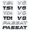 2026 Neu Für VOLKSWAGEN VW 1 Stück Chrom 3D ABS PASSAT TSI TDI V6 V8 Buchstaben Auto Heck Heckklappe Karosserie Seite Kotflügel Abzeichen Logo Emblem