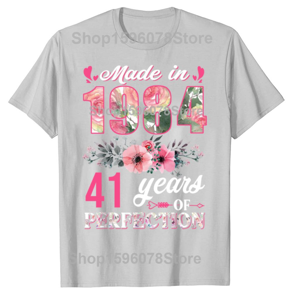 41th Birthday Gifts Men Women 41 Years Old Vintage 1984 T-ShirtWomen Men Clothing Streetwear Graphic T Shirts Harajuku