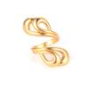 Twist Simple Line Hollow Ring Geometric Irregular European and American Personality Niche Open Ring Temperament Jewelry