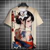 Japanese Geisha 3D Print T-Shirts Summer Men Women Casual Short Sleeve T Shirt Harajuku Tops Streetwear Tees Men's Clothing