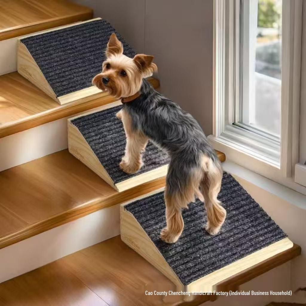 In-Stock Wooden Pet Ramp Ladder: Step-Style Assist for Small Dogs Two Layers