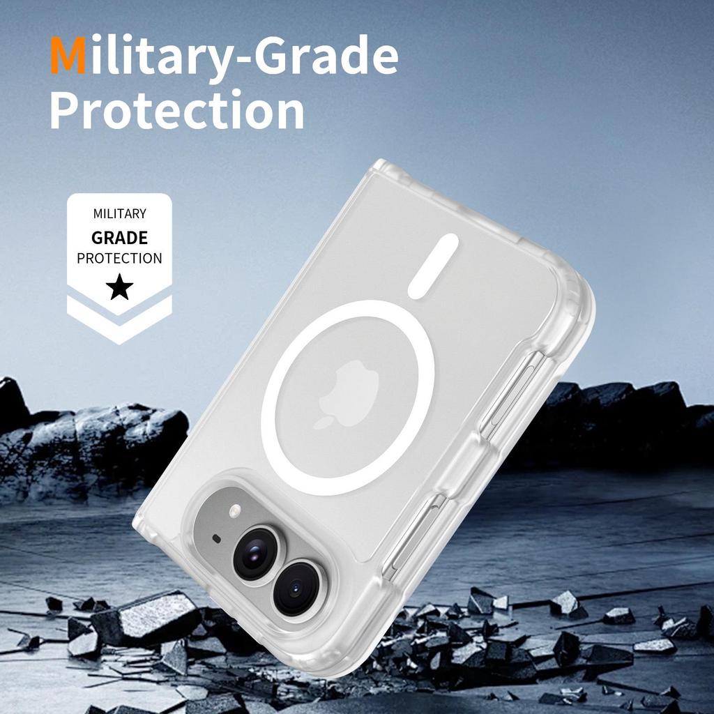 iPhone 18 Pro Fold Magnetic Frosted Semi-Transparent Protective Case