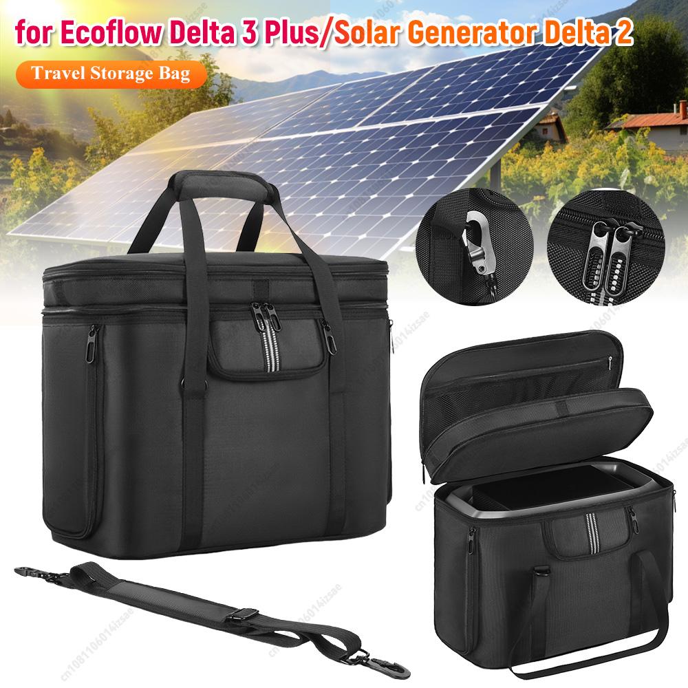 Outdoor Portable Power Station Bag for Ecoflow Delta 3 Plus/Solar Generator Delta 2 Waterproof Power Station Storage Carry Case