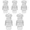 Bearbrick-compatible Protective Case Keychain Scratch Prevention Dirt Dustproof Full Protection Cover Transparent Portable Hanging Acrylic Compatible