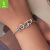 Simple Love Paw Print Beaded Collection, Charm Fashion Classic S925 Sterling Silver Star Accessories