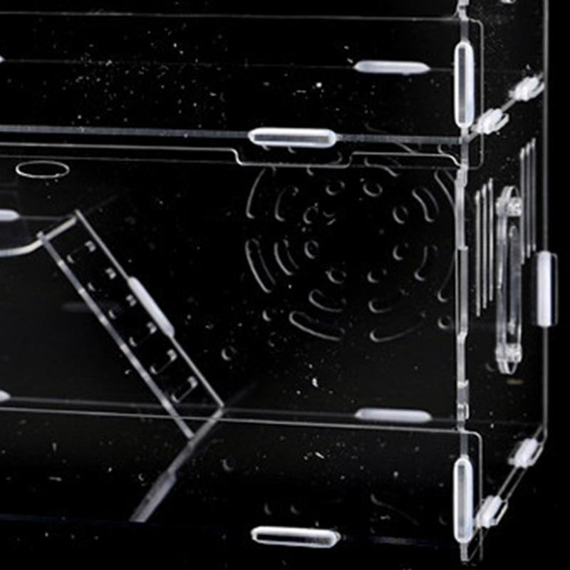 Akrylátová klec pro křečky Dvouvrstvý prodyšný průhledný domeček pro křečky pro cukrový kluzák pro morče