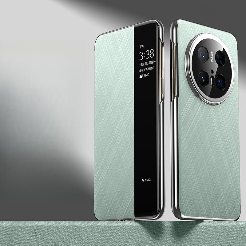 Applicable To Huawei Mate70pro Phone Case, Smart Window M70 Magnetic Lens Full Package, M60por Business Leather Case
