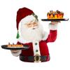 Statue Resin Party Supplies Santa Serving Tray Table Ornament Christmas Decor Xmas Fruit Plate