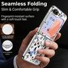 Butterfly Print Case For Samsung Galaxy Z Flip 8 7 6 5 Z Flip8 Flip7 Flip6 Hybrid 3in1 Plating Leather Skin Folding Phone Cover