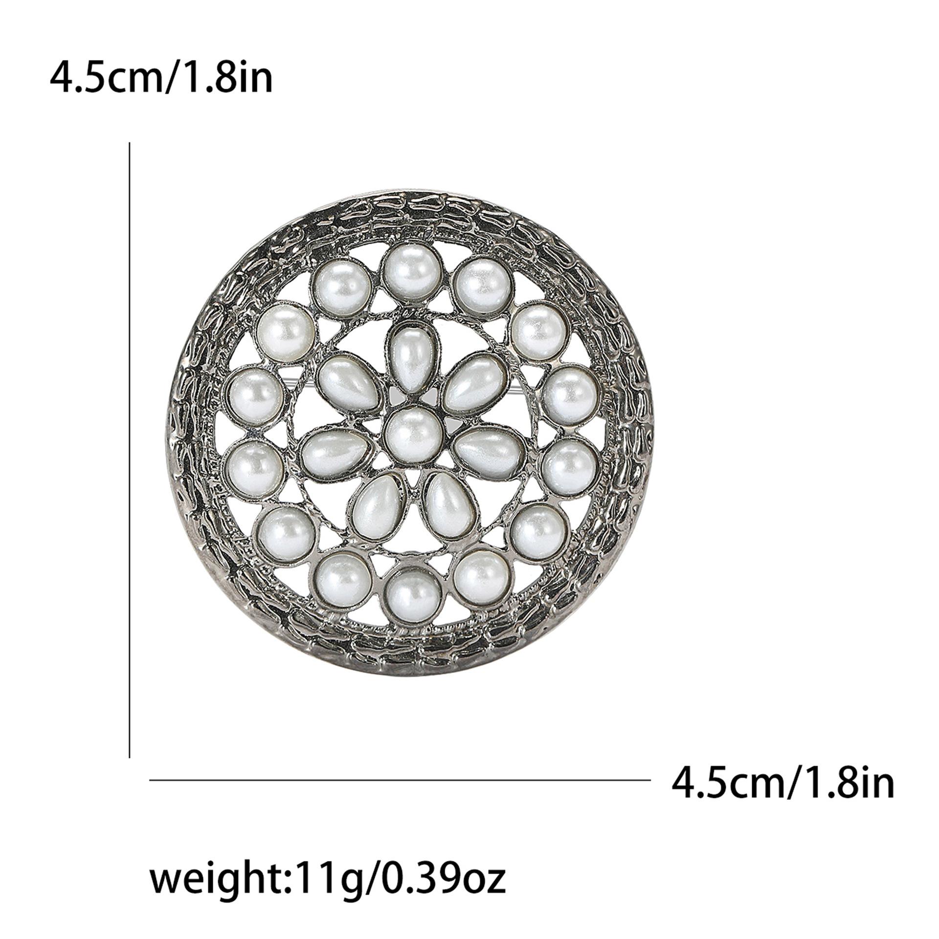 

Винтажный сплав жемчужный диск брошь модный темперамент женский костюм корсаж украшение булавка