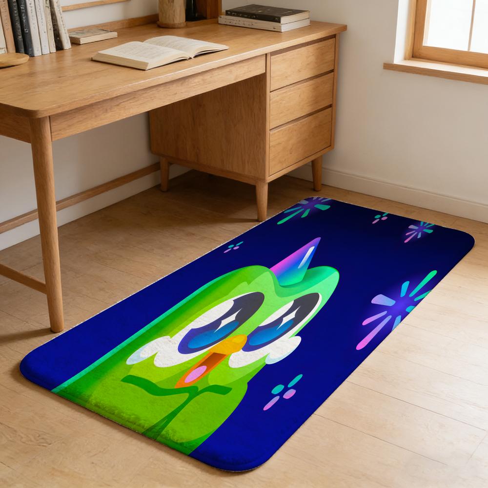 app D-Duolingo Floor Mat Flannel Door Mat Non-Slip Absorbent Washable Indoor Home Rug